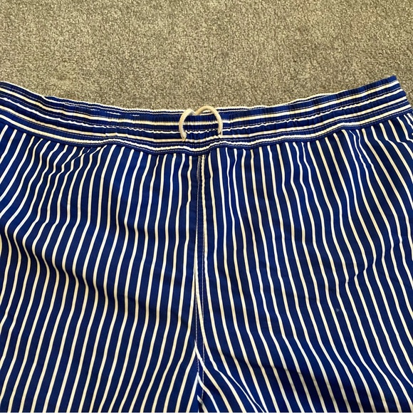 Mens Polo Ralph Lauren Swim Shorts Blue & White Striped Size XL. - Picture 2 of 9